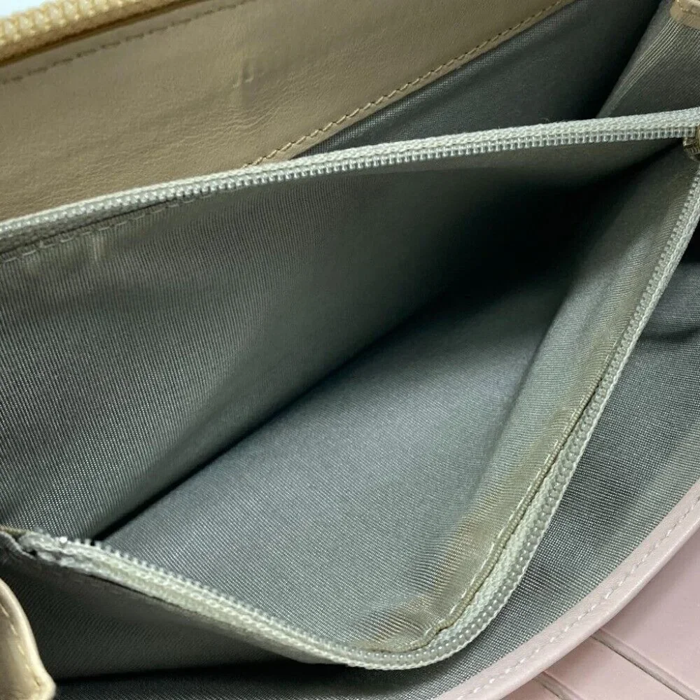 CHANEL CC Mark CC Matelasse Quilted Zip Around Long Wallet Calfskin Gold